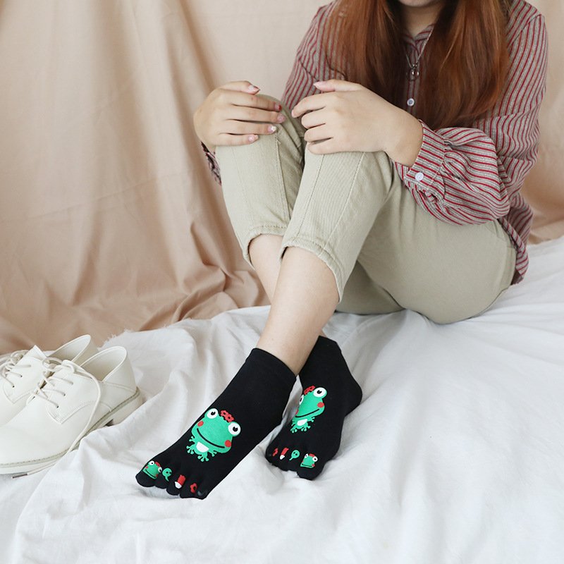 Cute Frog Cartoon Socks for Women
