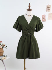 European And American Style Elegant Commuter V-Neck Jumpsuit