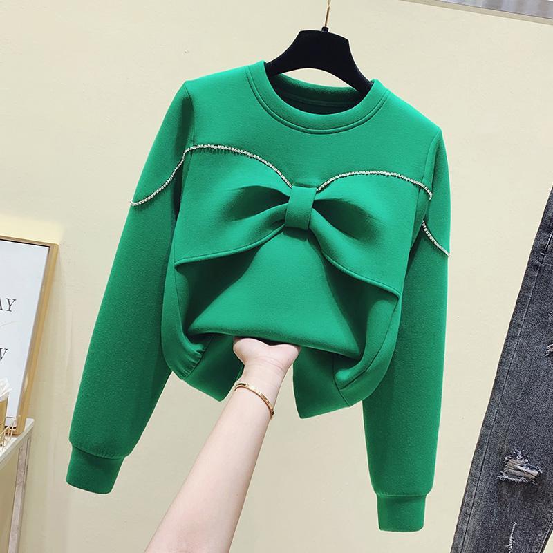 Chic Diamond Bow Pullover Sweater
