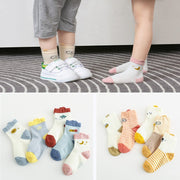 Breathable Cartoon Kids' Socks - Soft Combed Cotton