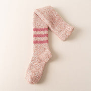 Soft Coral Velvet Calf Socks for Women