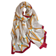 Winter Rhombus Plaid Scarf for Women