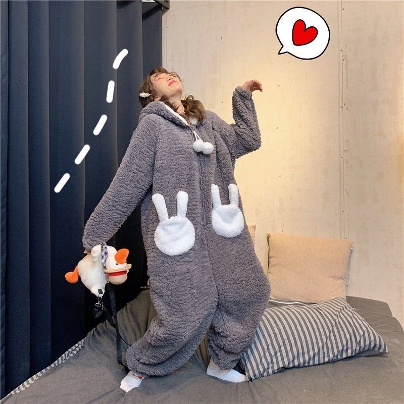 Cozy Long-sleeved One-piece Loungewear for Women
