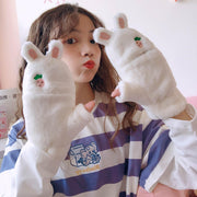 Cozy Velvet Fingerless Gloves for Women