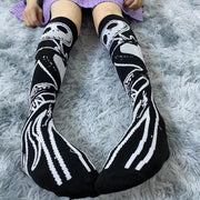 Breathable Medium Thick Jacquard Stockings for Women