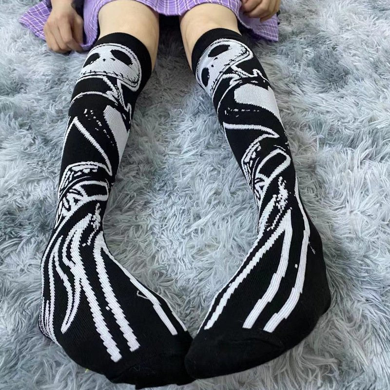 Breathable Medium Thick Jacquard Stockings for Women
