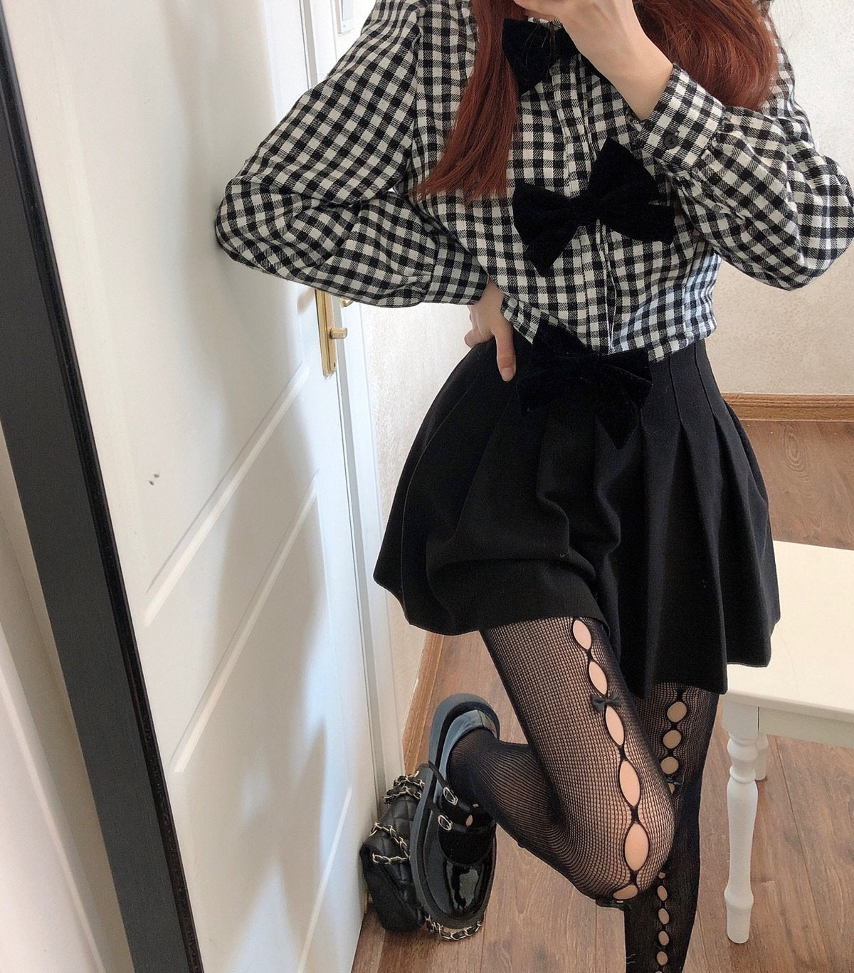 Sexy Fishnet Stockings with Bow for Women