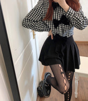 Sexy Fishnet Stockings with Bow for Women