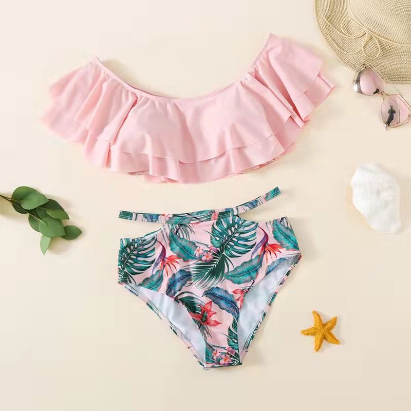 Family Lotus Leaf Swimsuit Set for All Ages