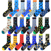 Men's Colorful Animal Print Cotton Socks