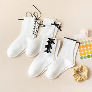 Women's Cute Bow Fungus Lace Socks