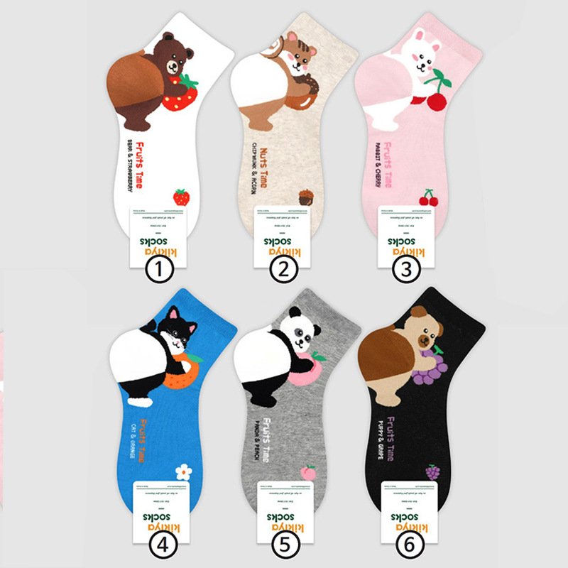 Cute Cartoon Animal Socks for Girls - Breathable Cotton