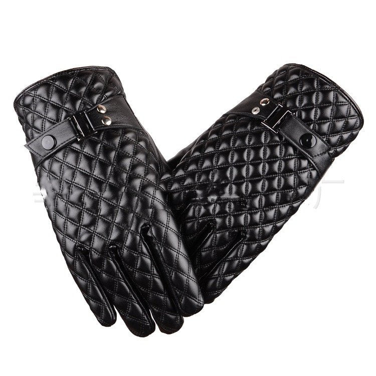 Touch Screen Split-Finger Leather Gloves for Women