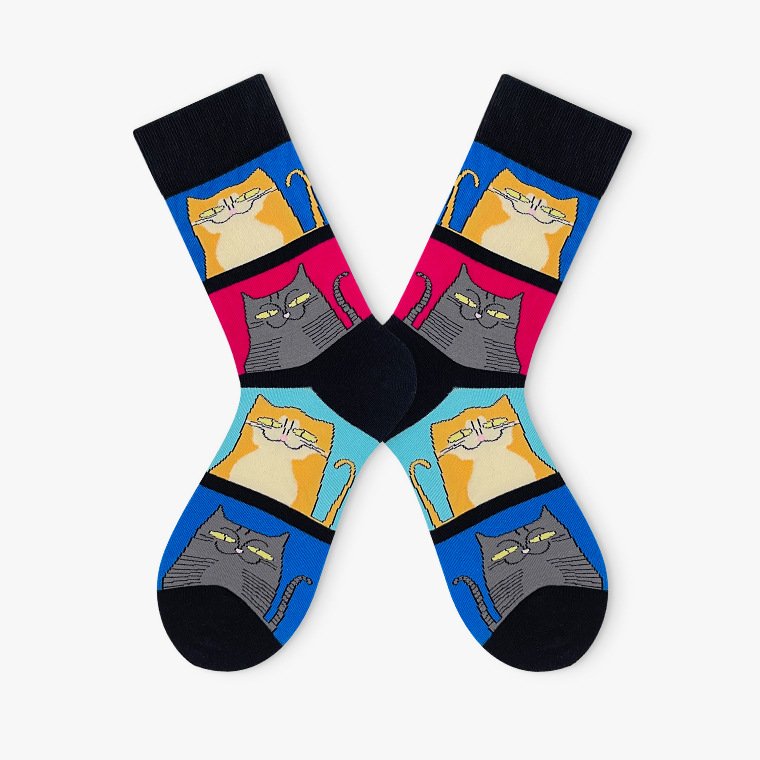 Cute Cartoon Cat Socks for Women