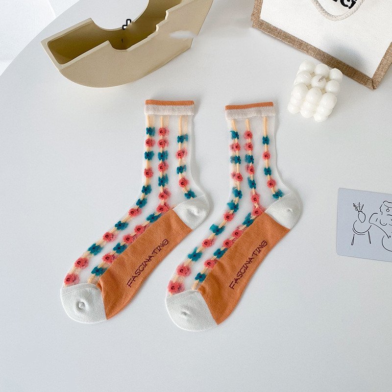 Breathable Flower Socks for Women