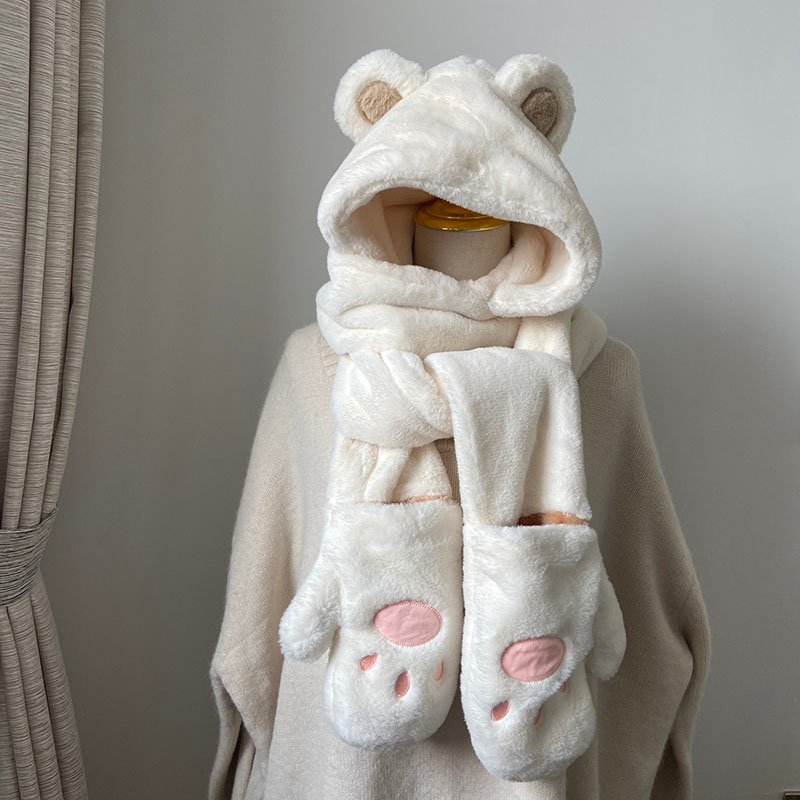 Warm 3pc Hat & Scarf Set
