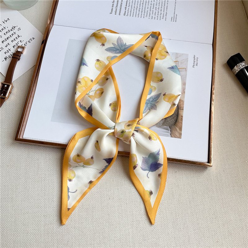 Add a Pop of Color with Long Fruit Print Scarf