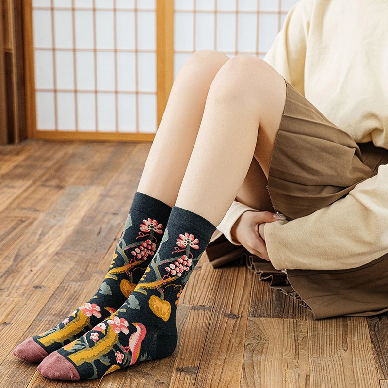 Vibrant Cartoon Socks for Women
