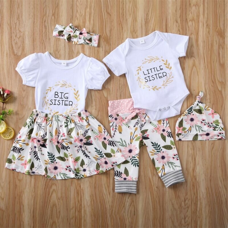 Cute Parent-Child Sister Letter Print Tops