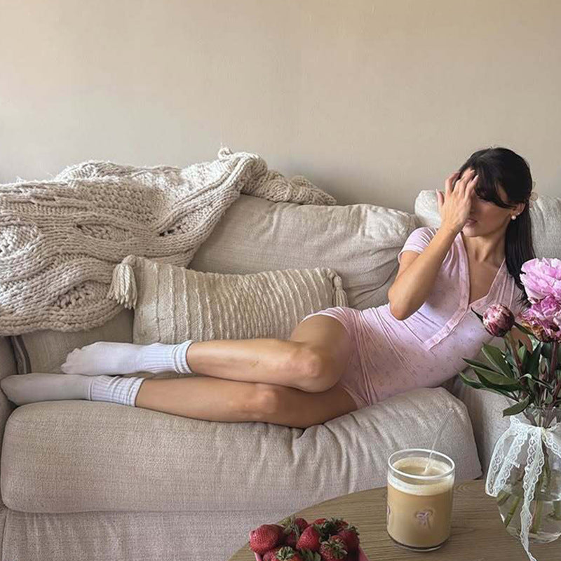 Floral Print Slim-Fit Short Jumpsuit