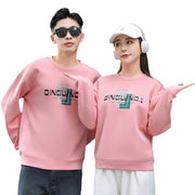 Unisex Cozy Round Neck Pullover Fleece Sweatshirt