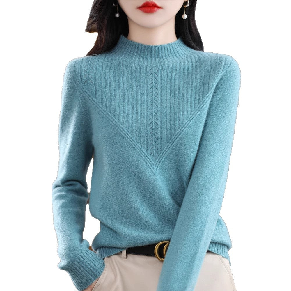Fall and Winter Outer Wear Lazy and Versatile Knitted Bottoming Sweater