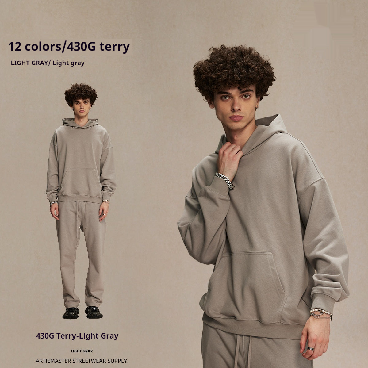 Cozy Unisex Cotton Terry Hoodie with Pocket