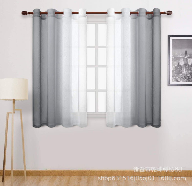 Gradient Sheer Curtain for Balconies Ready Made Blackout Curtains and Sheer Curtains