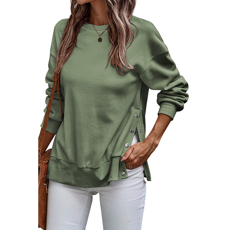 Women's Casual Loose Long Sleeve Pullover Sweatshirt