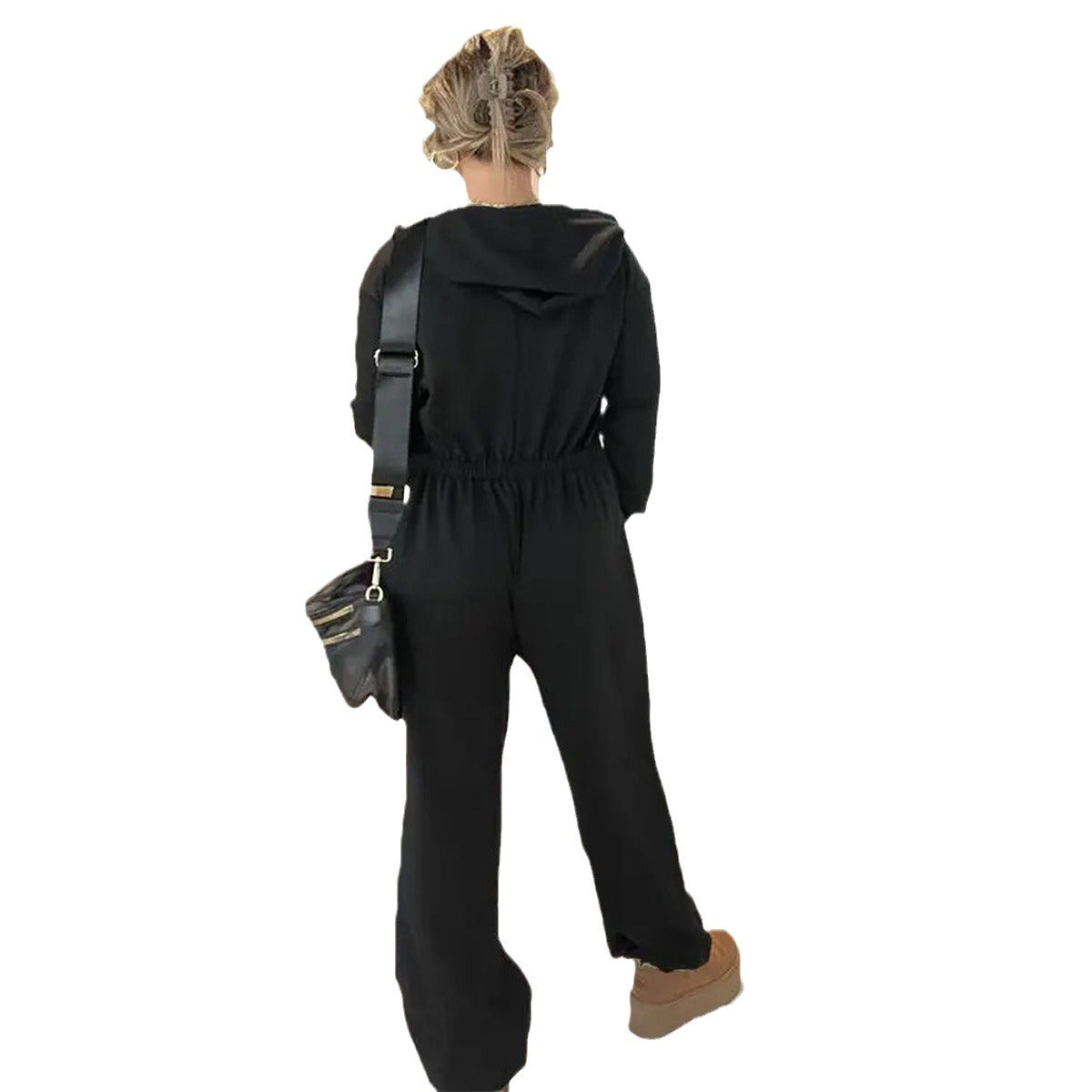 Polyester Women's Autumnwinter Jumpsuit Sweater Suit