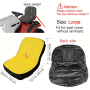 [3 Size & 4 Designs] 1pc Riding Lawn Mower Tractor Seat Cover Without Armrests, Seat Replacement Parts, Mower Seat Cushion Cover, Riding Mower Accessories of Yellow Color at 2 Sizes