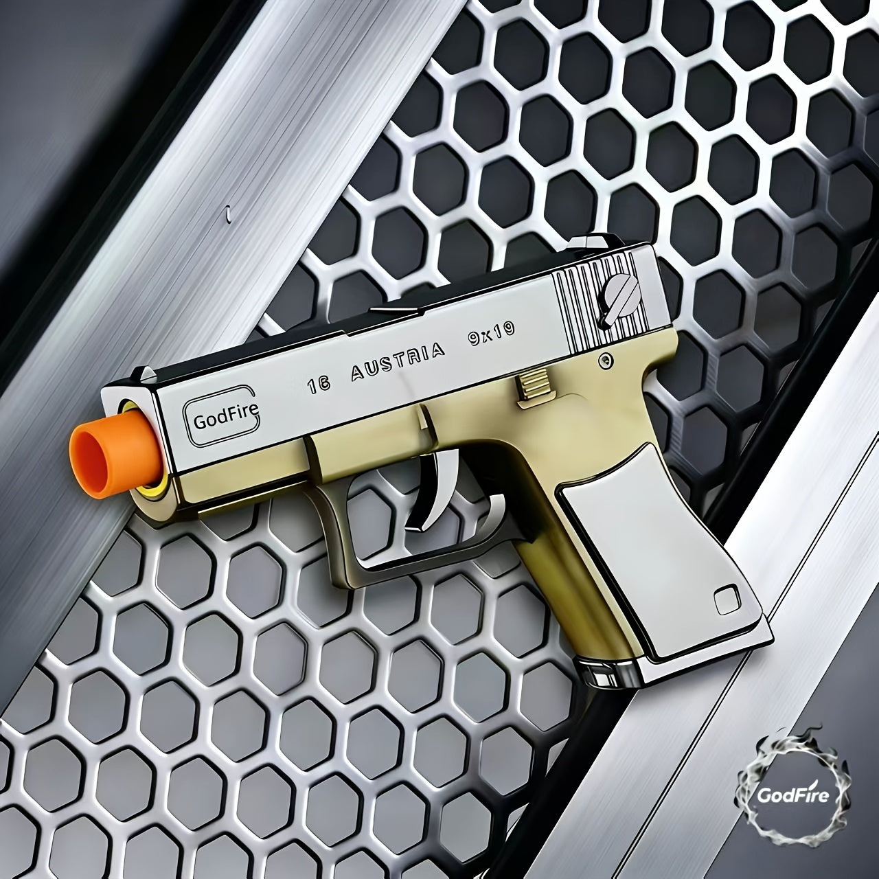Adjustable Jet Torch Lighter – Pistol Style Refillable Butane Gas Lighter with Safety Lock (No Battery)