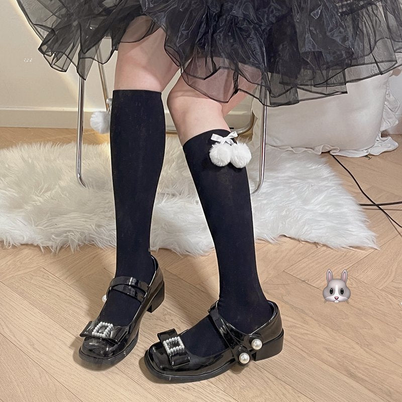 Autumn Bow Maid Socks for Women