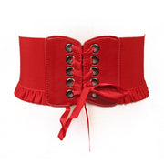 Red Women's Elastic Corset Belt