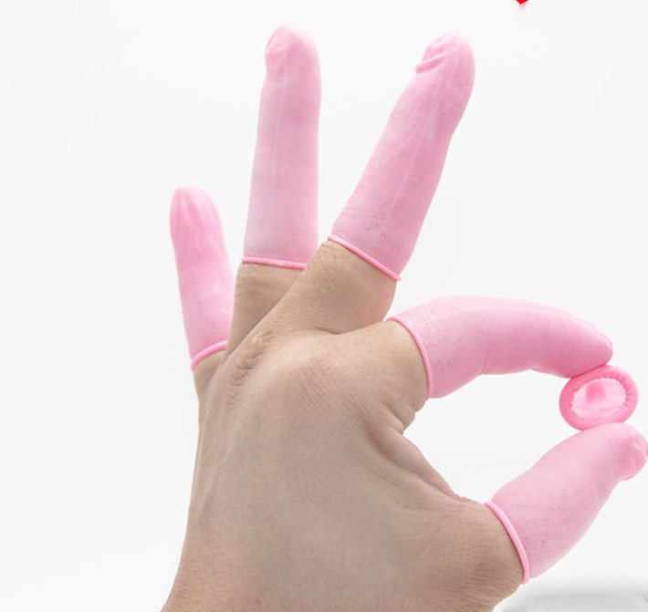 Protective Latex Finger Cots for Electronics & Medical Use