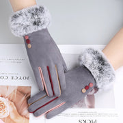 Warm Touch Screen Suede Gloves for Women