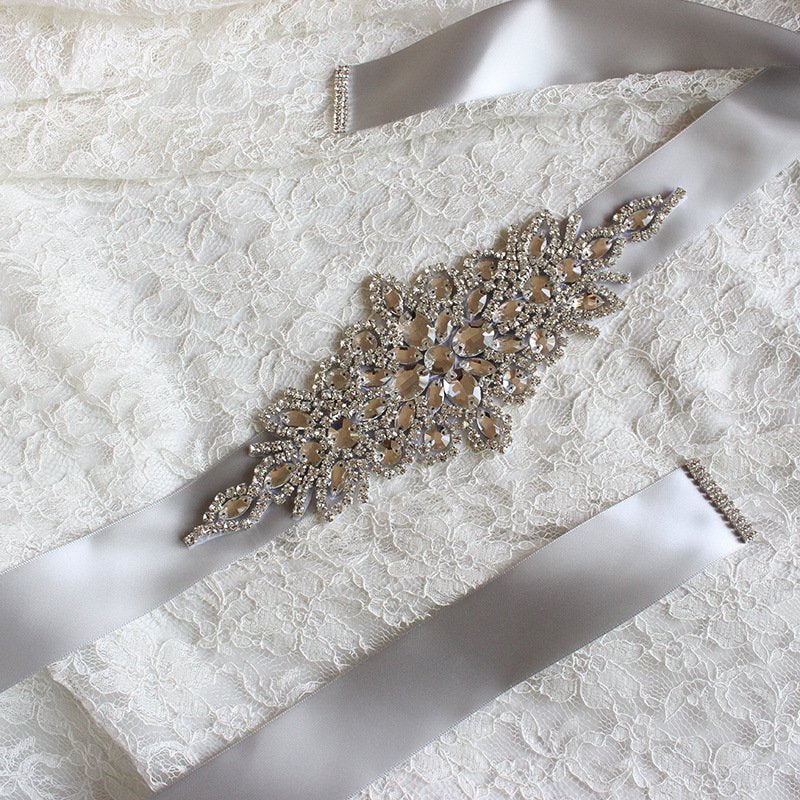 Luxury Rhinestone Girdle Belt Wedding Dress Accessories