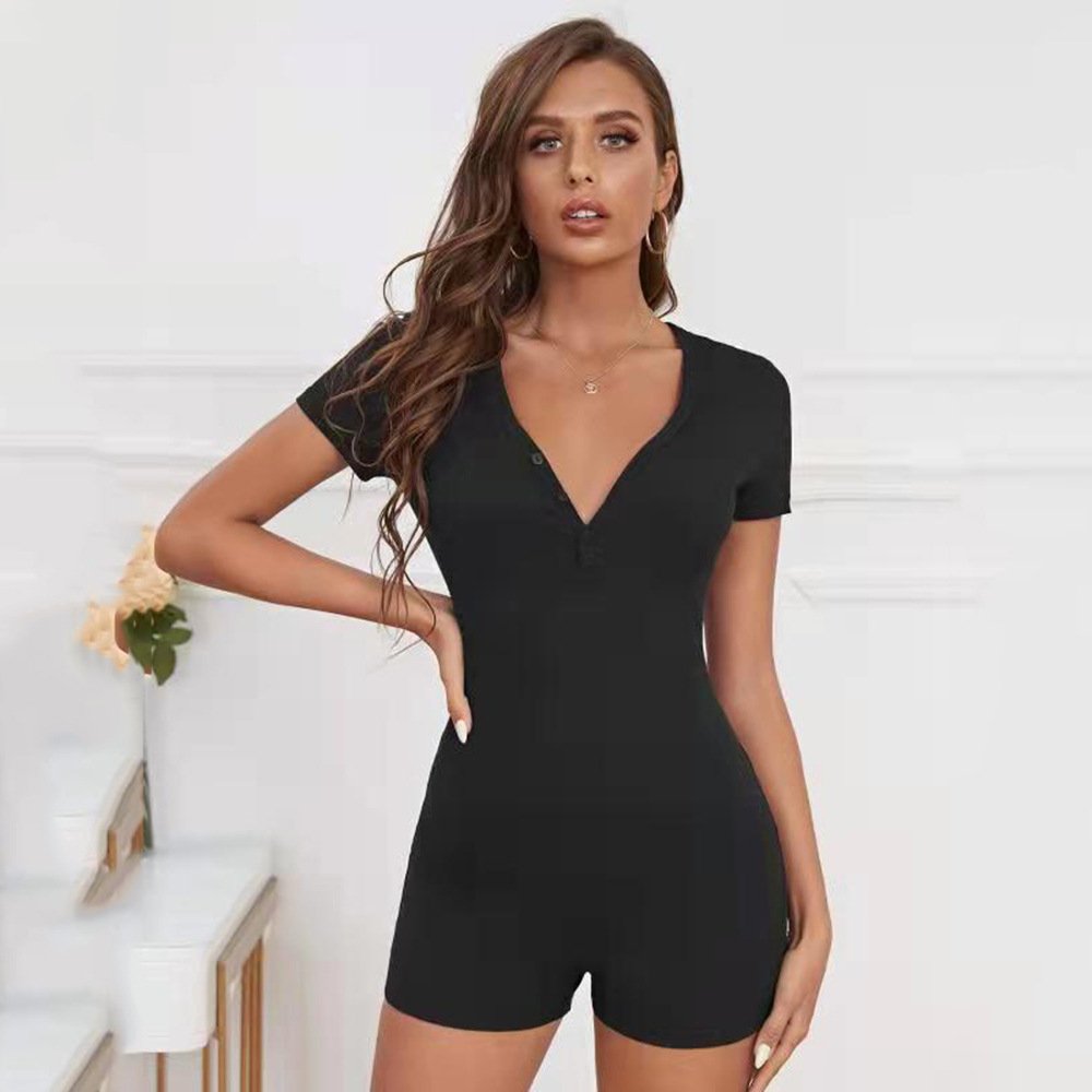 Hot Girl Slim Fit Cheongsam Jumpsuit One Piece Hip Pants