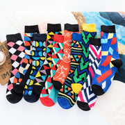 Geometric Mid-Calf Socks for Women