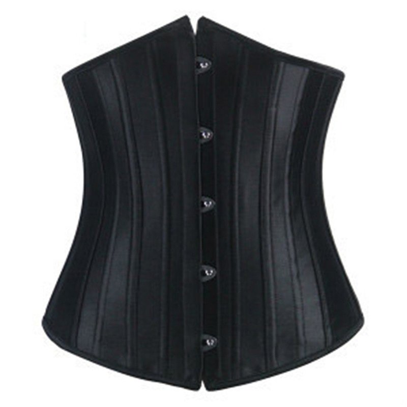 Steel Satin Corset Belt Breast Support with Buckle