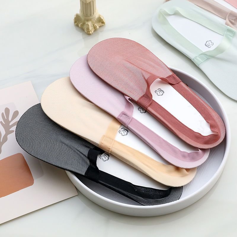 Non-Slip Solid Color Boat Socks for Women