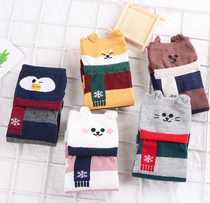 Cute Christmas Socks in Tube, One Size, Cotton