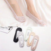Non-Slip Lace Boat Socks for Women - Breathable & Comfortable