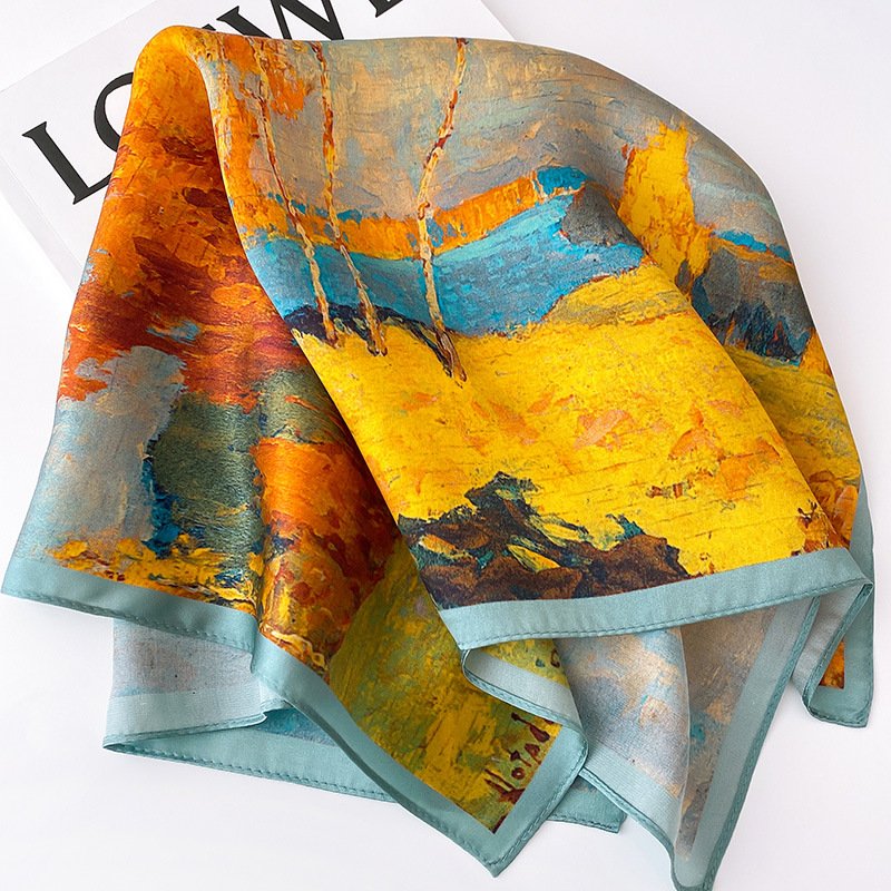 Add a Touch of Elegance with Our Small Square Silk Scarf