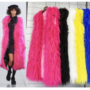 Long Women's Faux Fur Vest Warm Coat