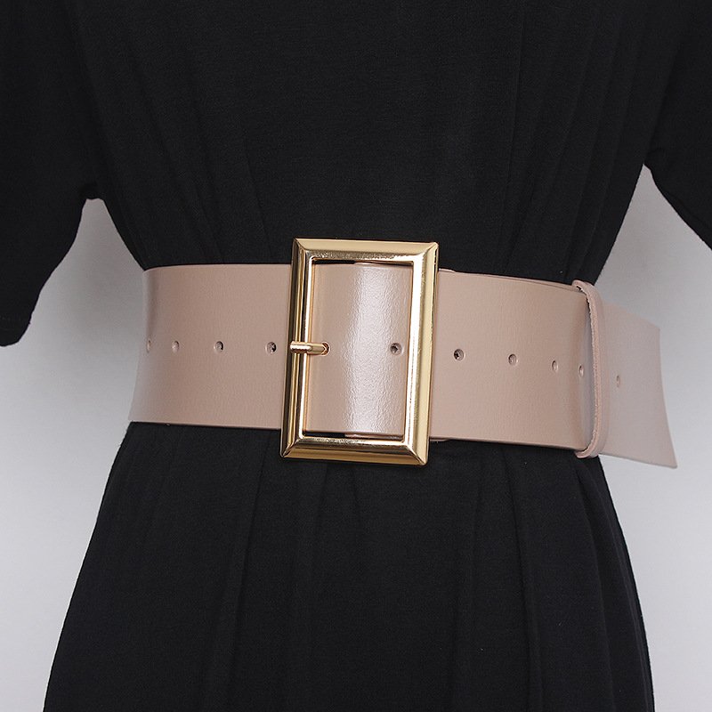 Wide Patent Leather Belt with Cowhide Finish