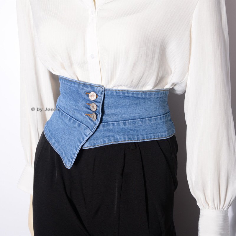 Denim Corset Belt for Women - Stretchy & Versatile