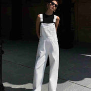 Loose Straight Jumpsuit for Women - Wide Leg Pants