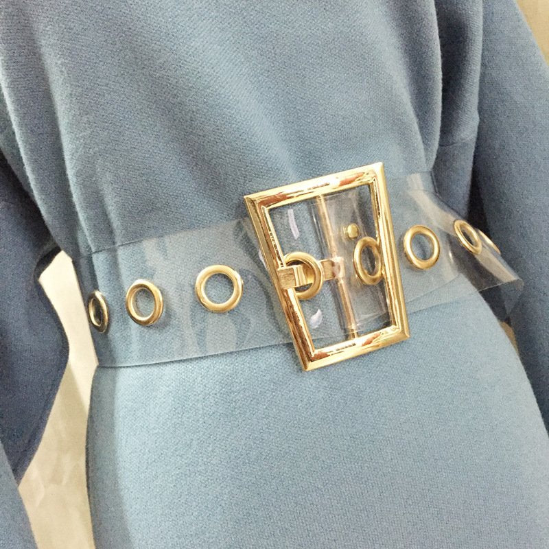 Transparent PVC Belt for Women - Fashionable Waist Accessory