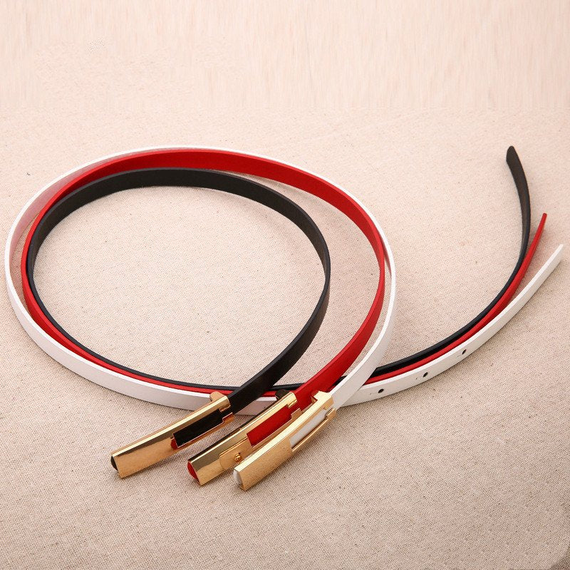Thin Fashion PU Belt for Women